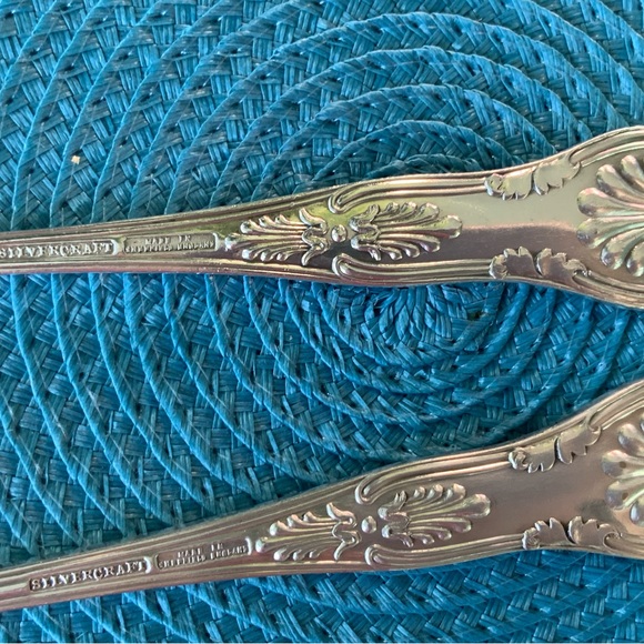 VTG Silvercraft Salad Spoon and Fork Set - Picture 6 of 6